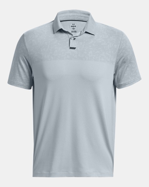 Men's UA Tour Tips Jacquard Polo in Blue image number 4